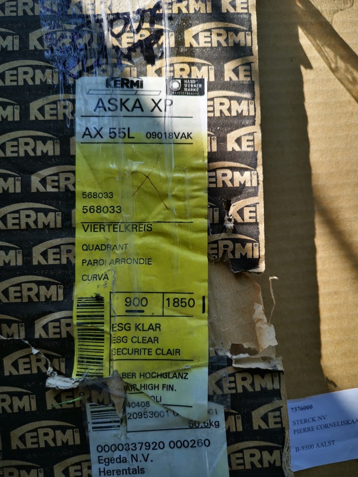 Meerdere Kermi Pasa XP Douchecabine Kwadrant 90x90cm Helderg, Ophalen, Nieuw, Glas, Douche