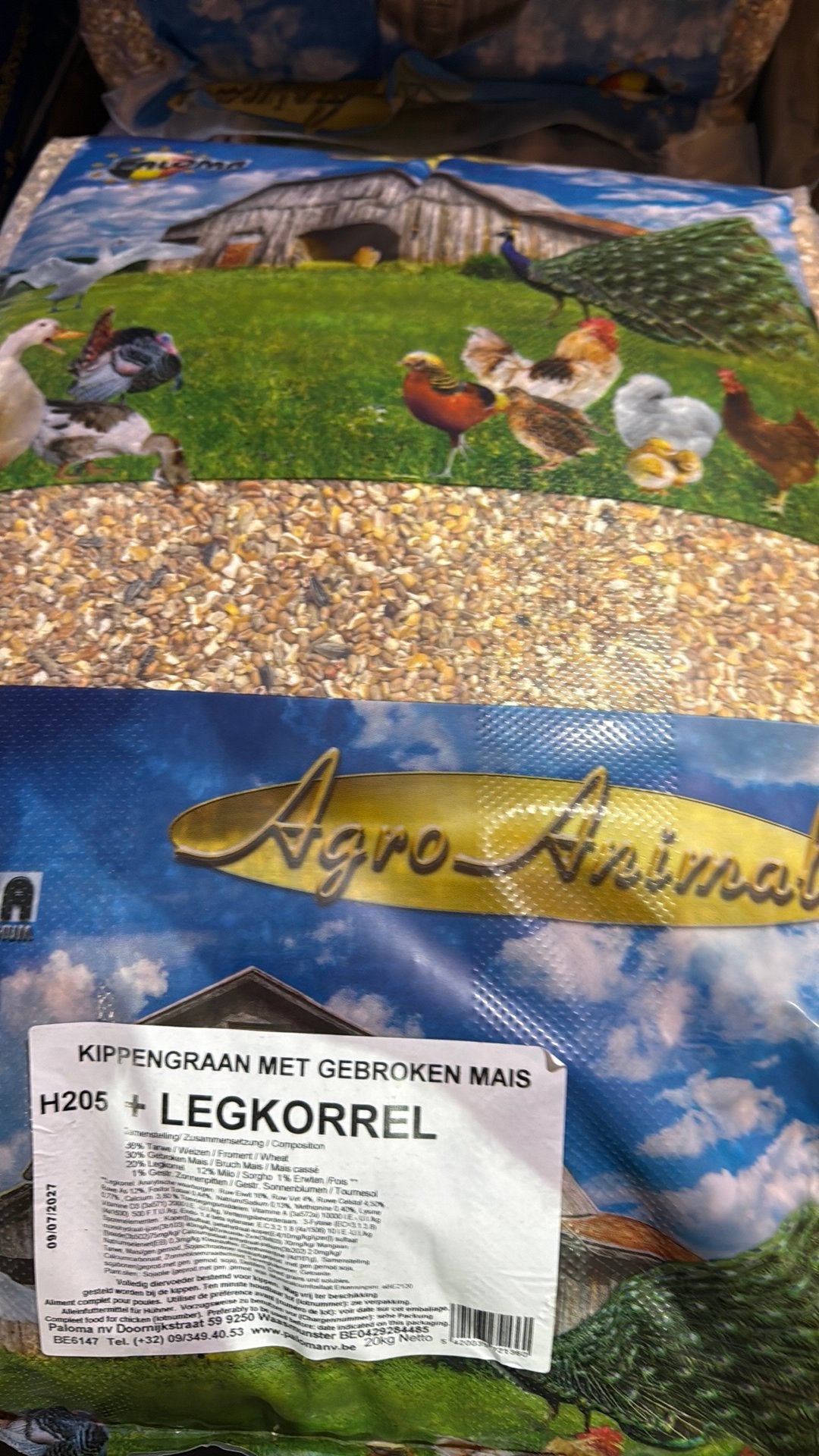 Gemengde Granen met Legkorrel, Ophalen, Pluimvee
