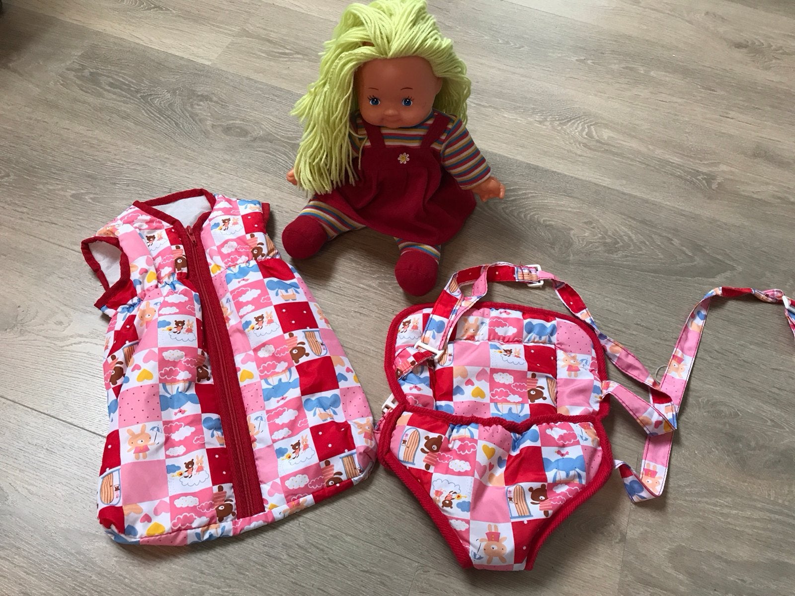 Slaapzak en draagzak voor babypop, Ophalen of Verzenden, Zo goed als nieuw, Babypop
