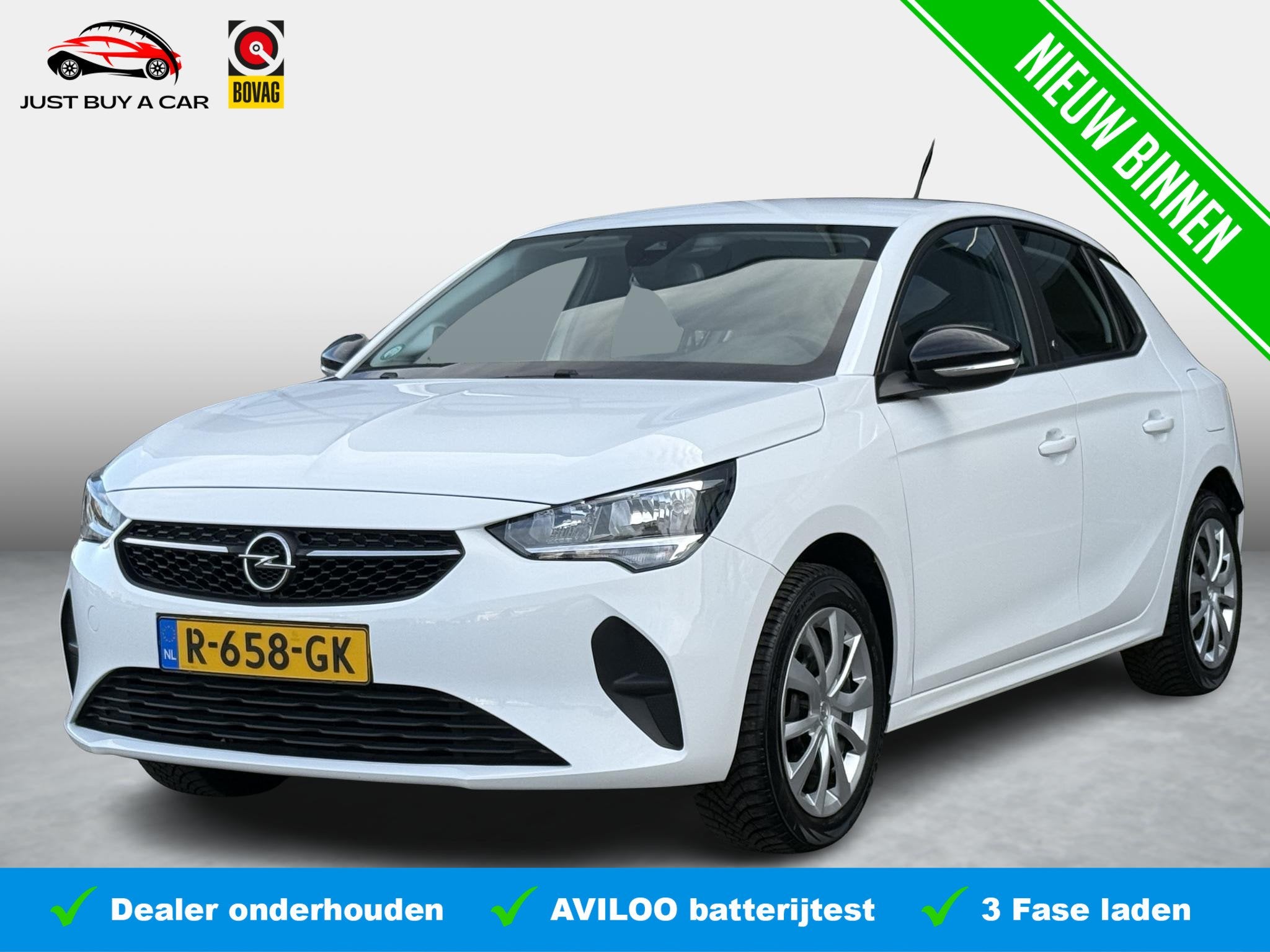 Opel Corsa-e Edition+ 50 kWh SOH 93,5% | 3 Fase | Warmtepomp, Auto's, Dealer onderhouden, Gebruikt, Zwart, Met garantie (alle)