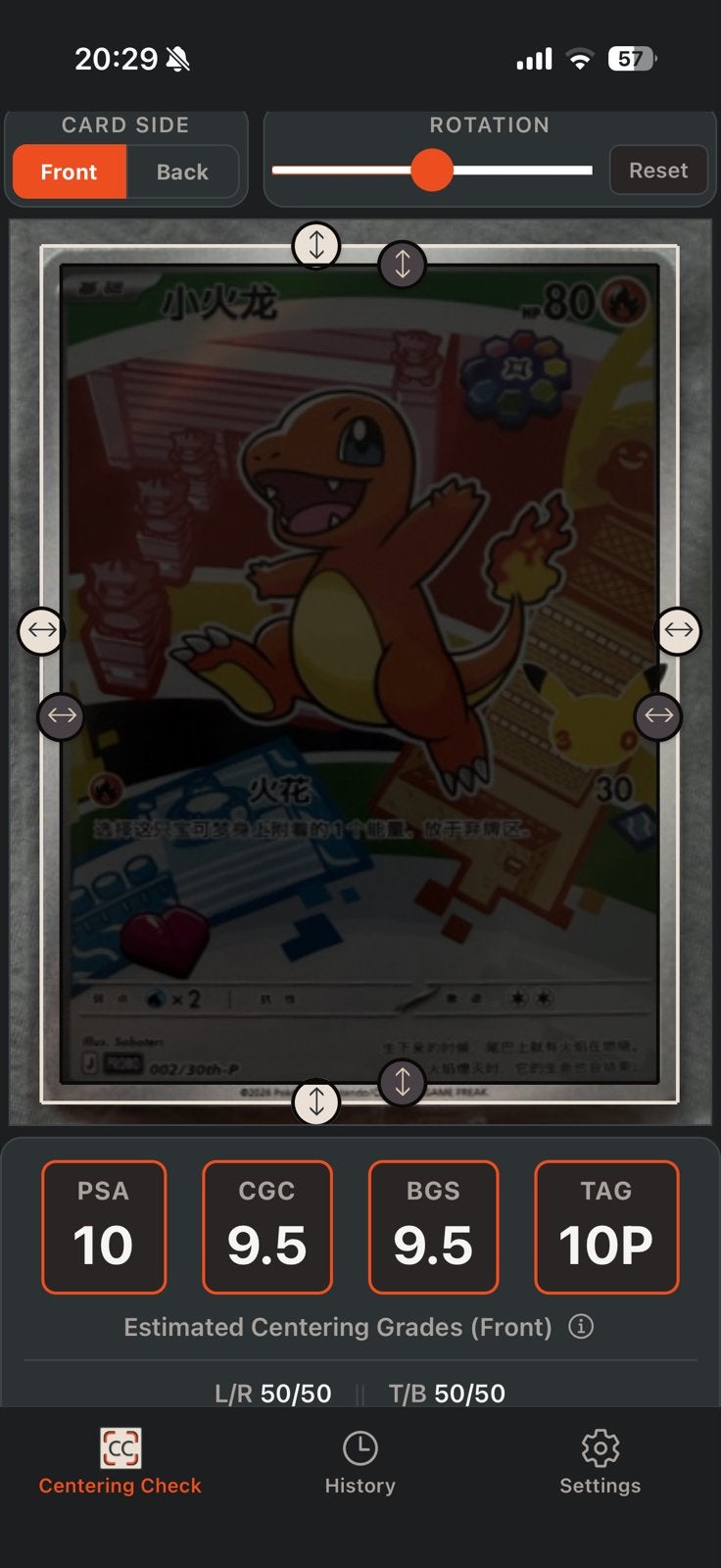 Charmander 30th jaar Pokemon Promo - Perfect voor grading!, Ophalen of Verzenden, Zo goed als nieuw, Losse kaart