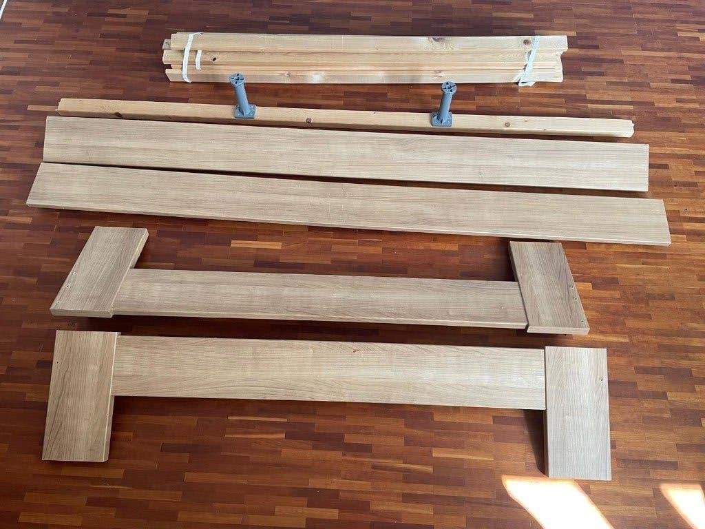 2-persoonsbed, Huis en Inrichting, Ophalen, Gebruikt, Bruin, Tweepersoons