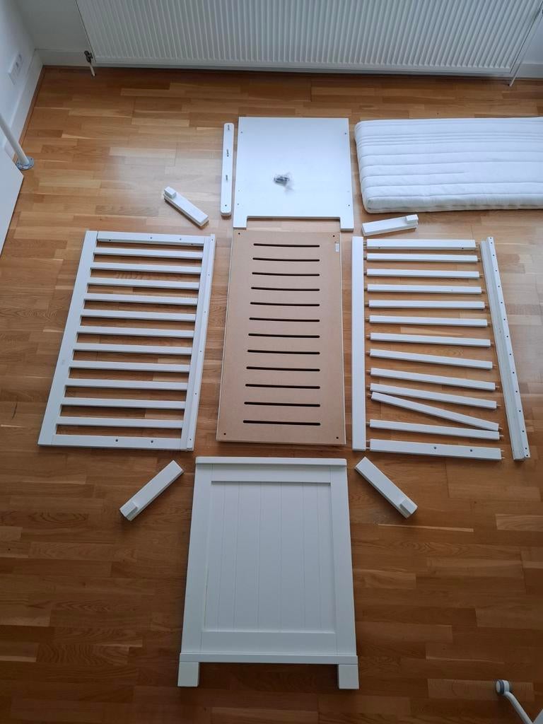 Oslo ledikant en UNDERLIG foammatras 70x120, Ophalen, Minder dan 140 cm, Minder dan 70 cm