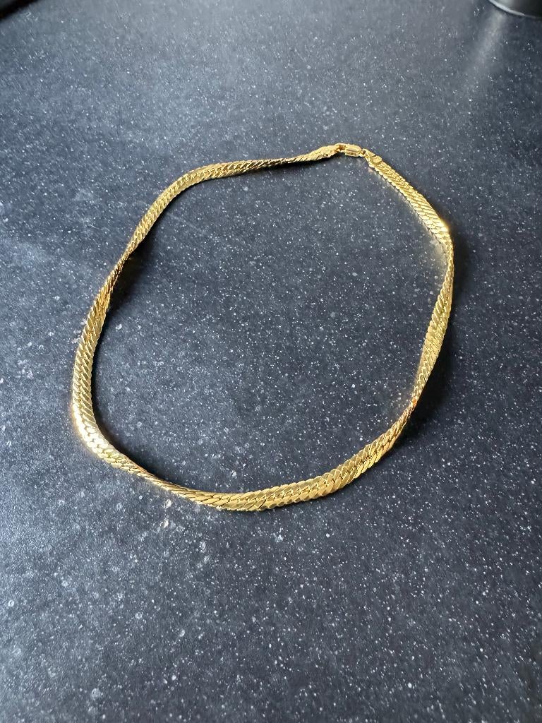 Luxe goudkleurige schakelketting, Ophalen of Verzenden, Nieuw, Goud, Overige materialen
