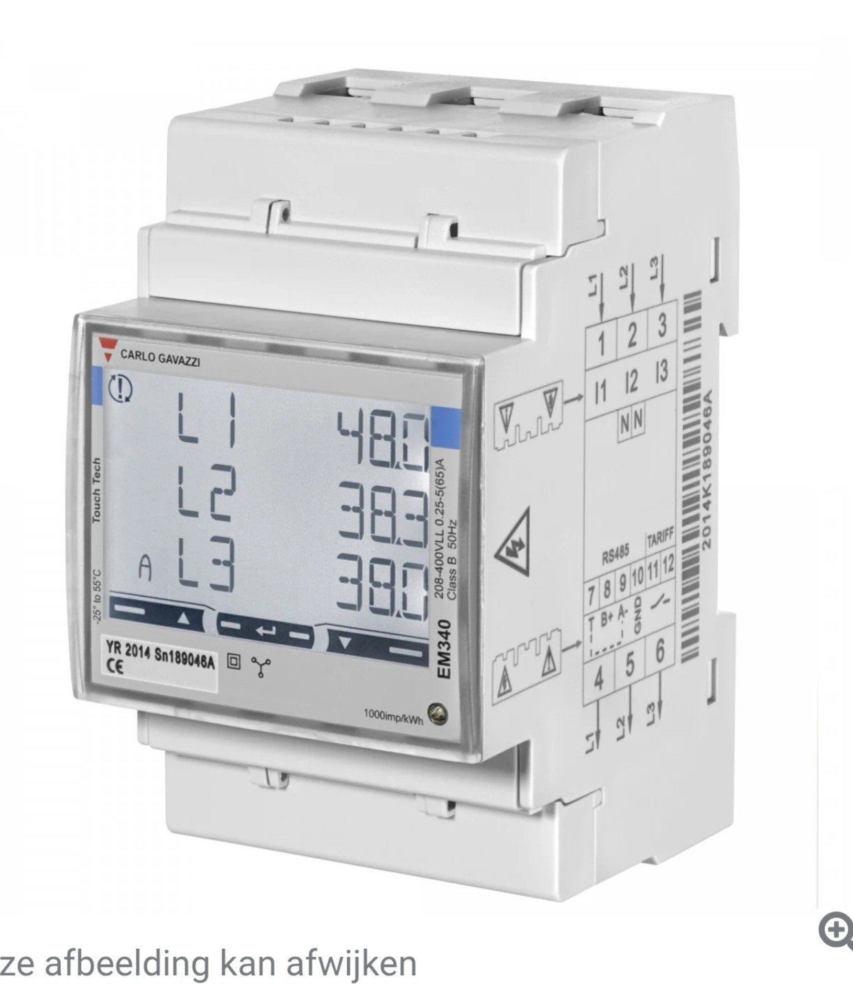 Carlo Gavazzi EM340 energiemeter/loadbalancing, Hobby en Vrije tijd, Ophalen of Verzenden, Zo goed als nieuw