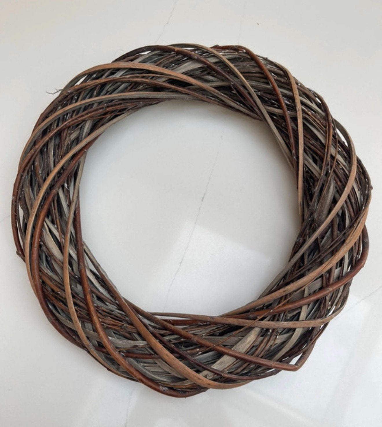 Grote Wilgentakken Krans Ø diameter 40 cm bruin, 40 cm, Krans, Nieuw, Ophalen of Verzenden