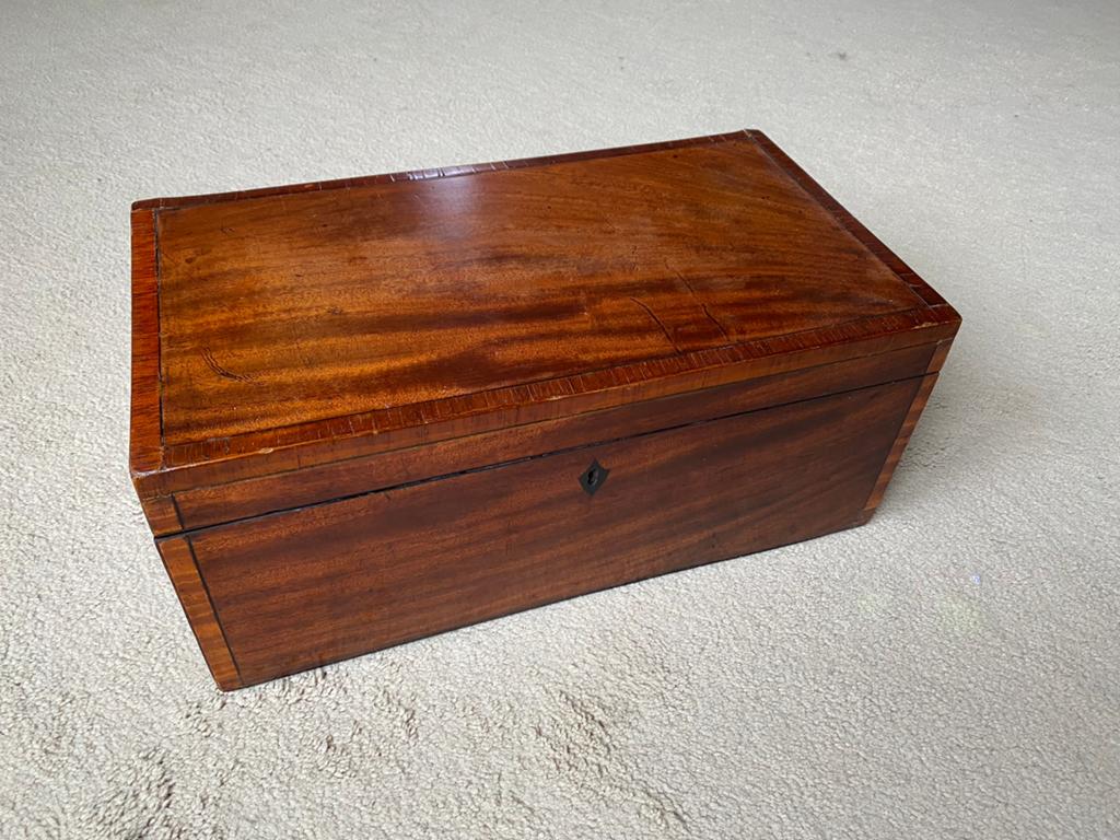 Mooie antieke schrijfkist palissander fineer, Ophalen