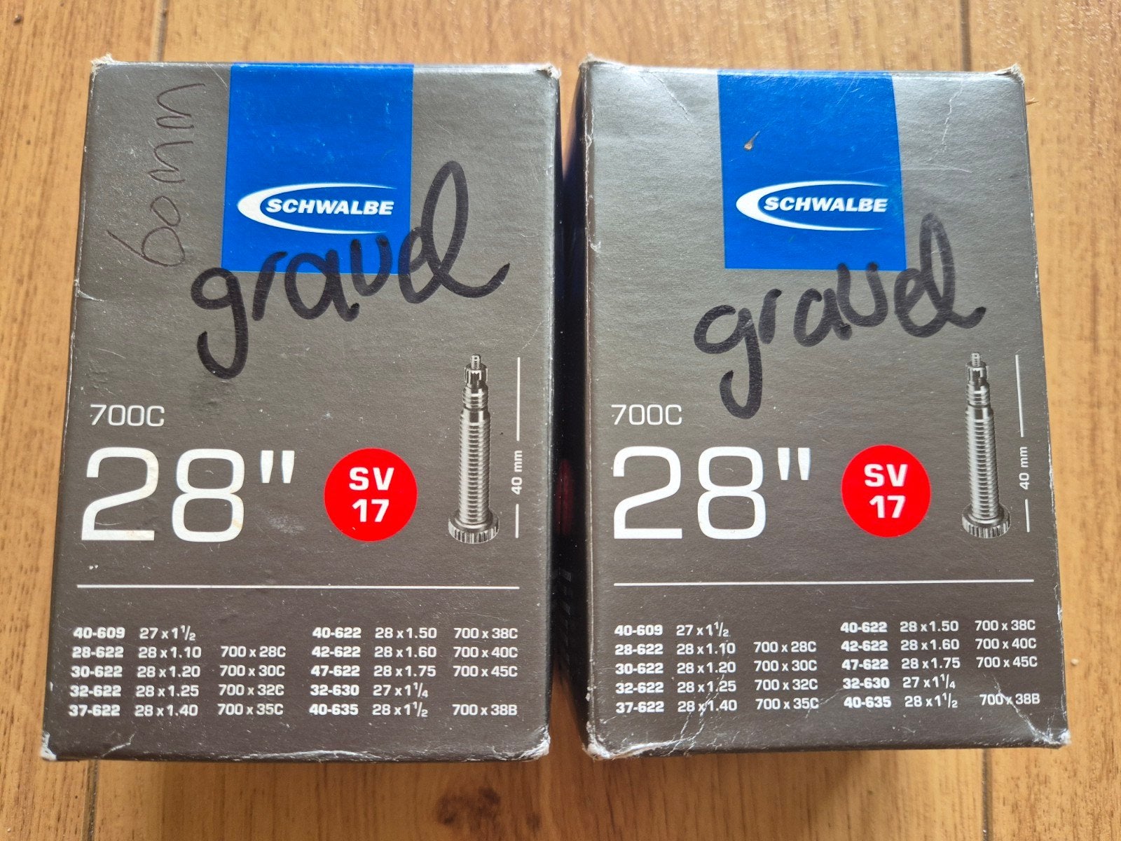 Schwalbe SV17 Gravel Binnenbanden 28 inch (2 stuks), Band, Schwalbe, Nieuw, Ophalen of Verzenden