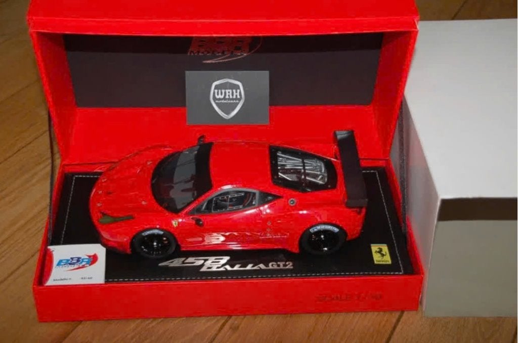 1:18 FERRARI 458 GT2 scuderia red BBR ltd 60 in box WRH, Verzenden, Zo goed als nieuw, Auto, Overige merken