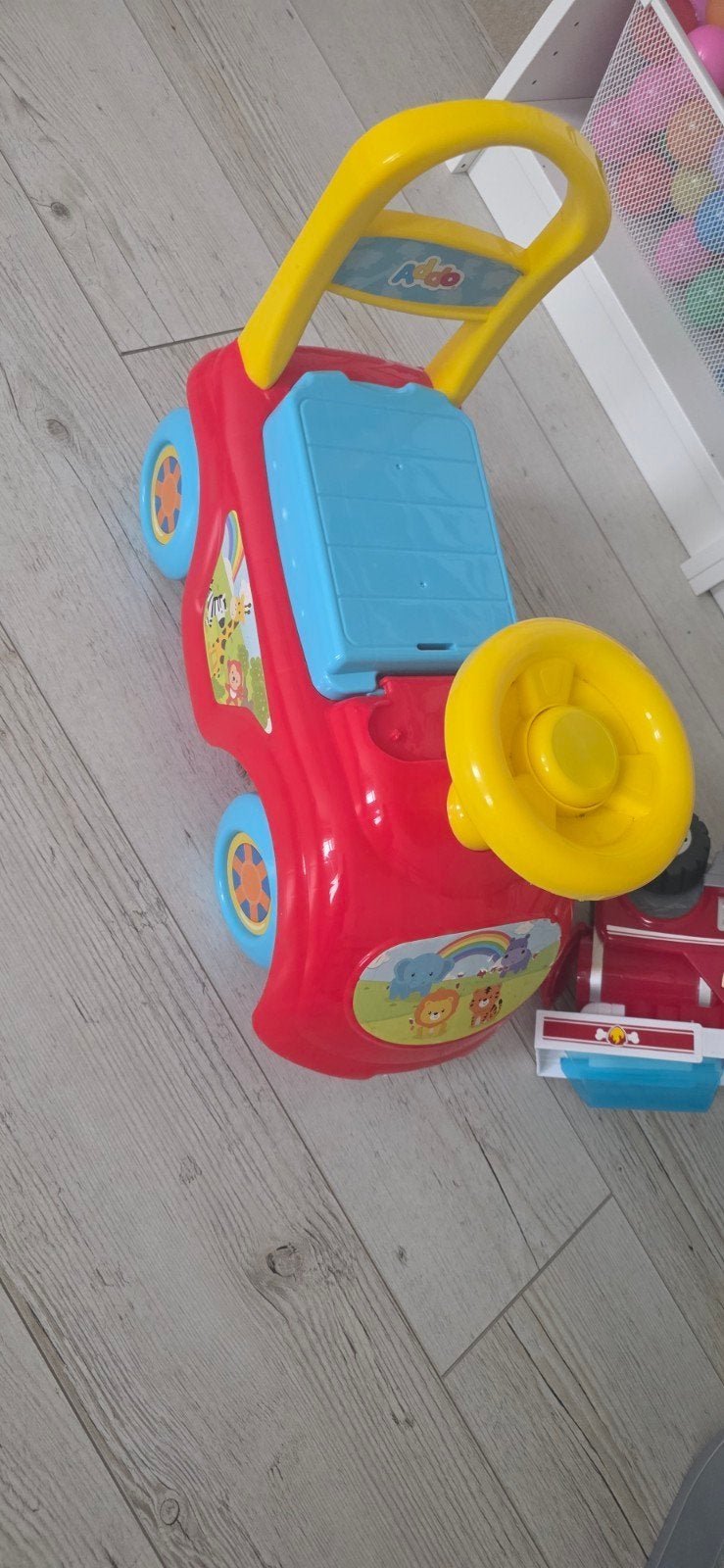 Loopauto met duwstang - Rood, Ophalen, Gebruikt, Loopvoertuig