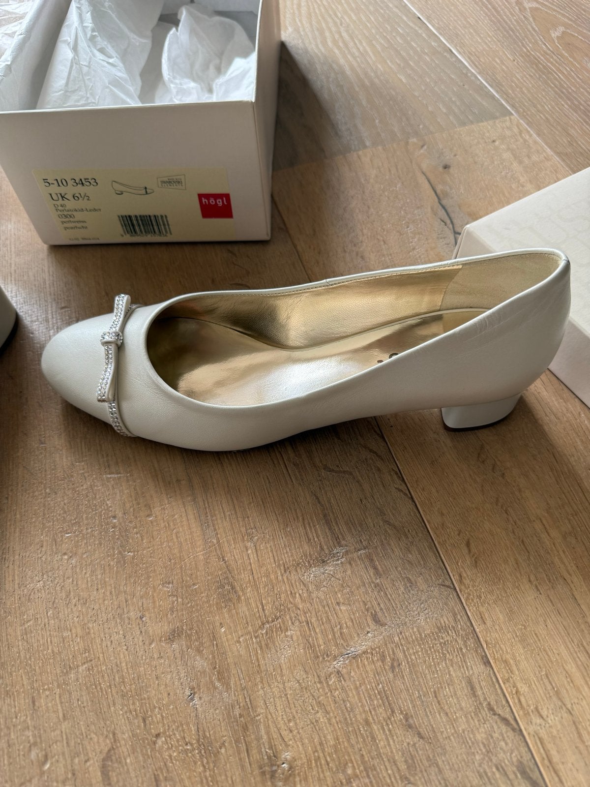 Hogl Pumps met Swarovski elementen, maat 40, Ophalen, Nieuw, Wit, Pumps