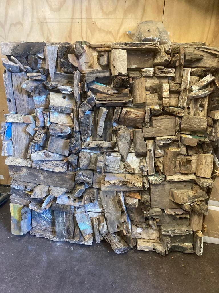 Uniek kunstwerk van gerecycled hout, Antiek en Kunst, Kunst | Overige Kunst, Ophalen