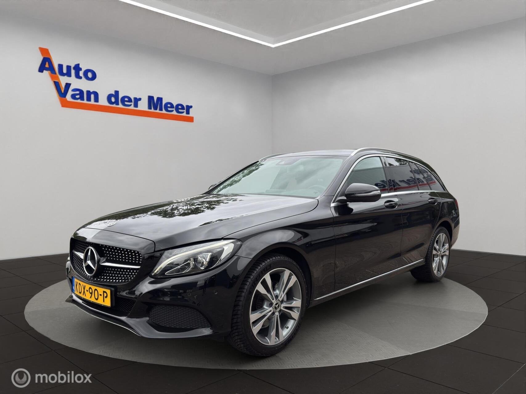 Mercedes C-klasse Estate 180 Premium, Auto's, Achterwielaandrijving, Gebruikt, Zwart, Met garantie (alle)