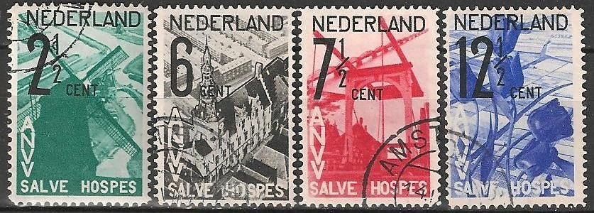 A.N.V.V. serie 244 - 247 O. ADV. no.33 O., Postzegels en Munten, Verzenden, T/m 1940, Gestempeld