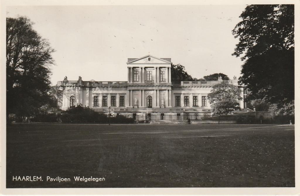 Haarlem  Paviljoen Welgelegen 1953, Ophalen of Verzenden, 1940 tot 1960, Gelopen, Noord-Holland