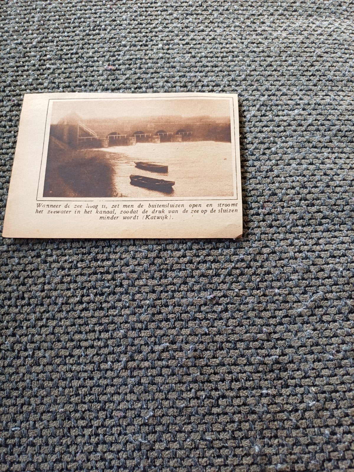 knipsel sluizen Katwijk 1926, Ophalen of Verzenden, 1920 tot 1940, Knipsel(s)