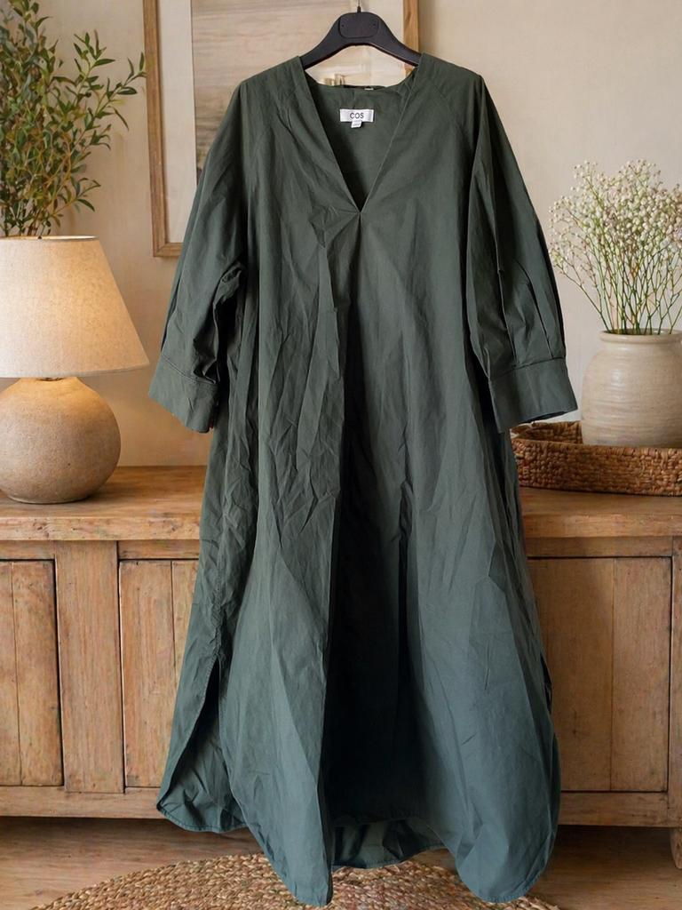 COS Jurk Groen Maat 44, Maat 42/44 (L), Ophalen of Verzenden, Zo goed als nieuw, Knielengte