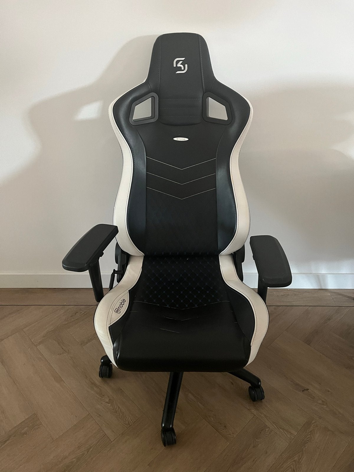 SK Gaming Bureaustoel - Zwart/Wit Gaming Stoel, Ophalen, Zwart, Zo goed als nieuw, Gaming bureaustoel