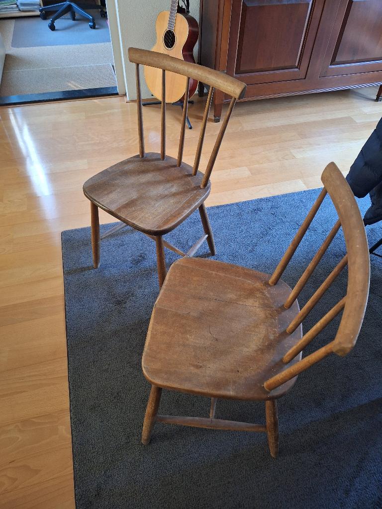 stoelen, Ophalen, Gebruikt, Twee, Bruin