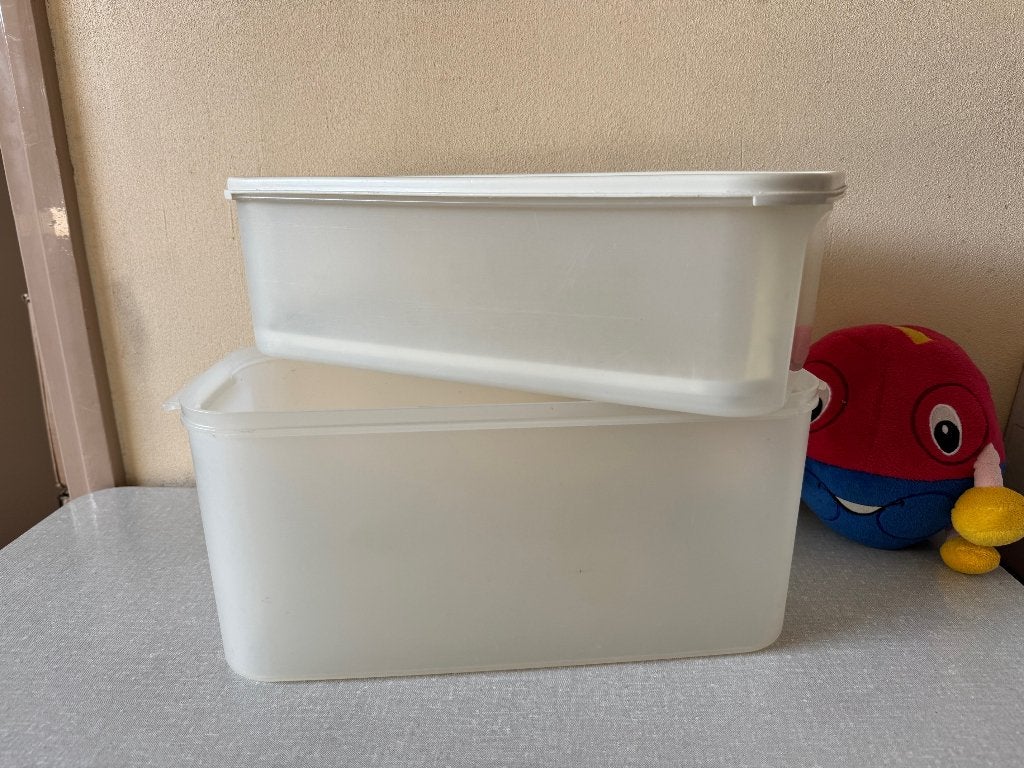 Grote voorraad bakken cake - brood bak ruimtespaarders 2 st, Bewaardoos, Wit, Ophalen of Verzenden, Zo goed als nieuw