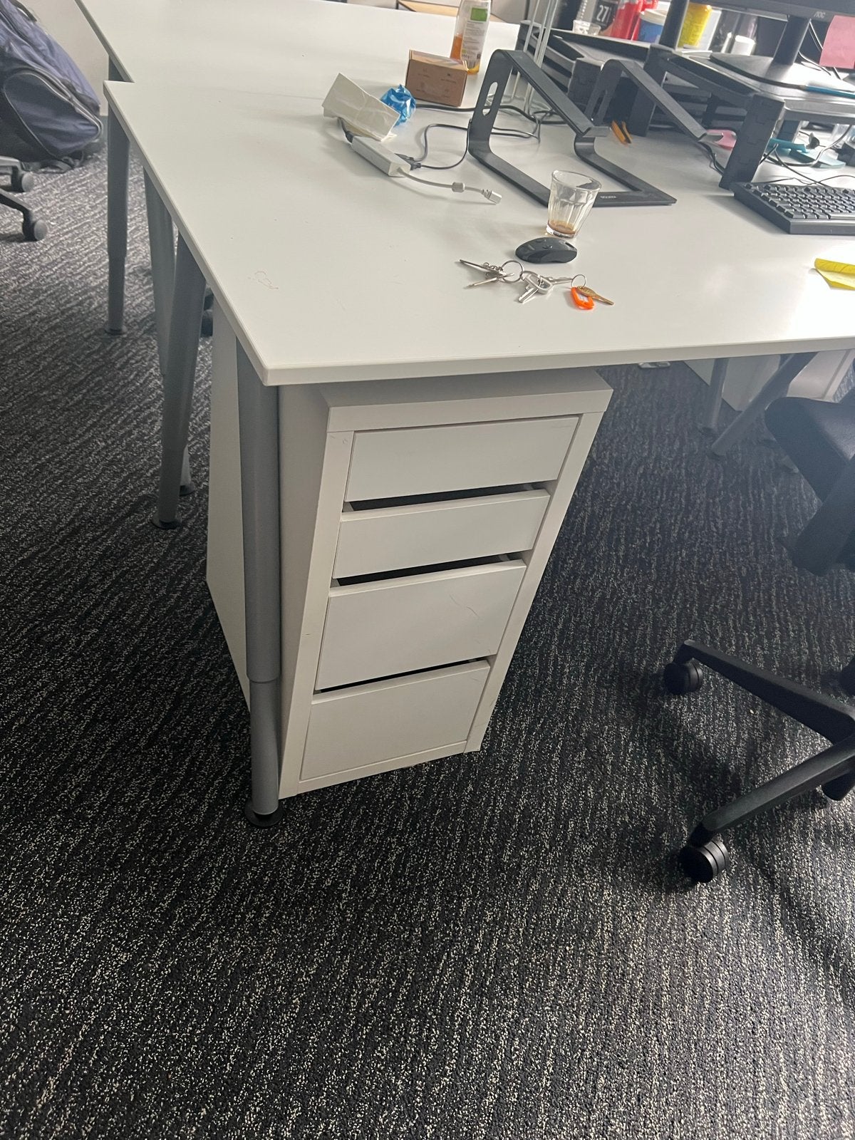 4x bureau ladekastjes Ikea Alex, Huis en Inrichting, Bureaus, Ophalen, Spaanplaat of MDF, Zo goed als nieuw, IKEA
