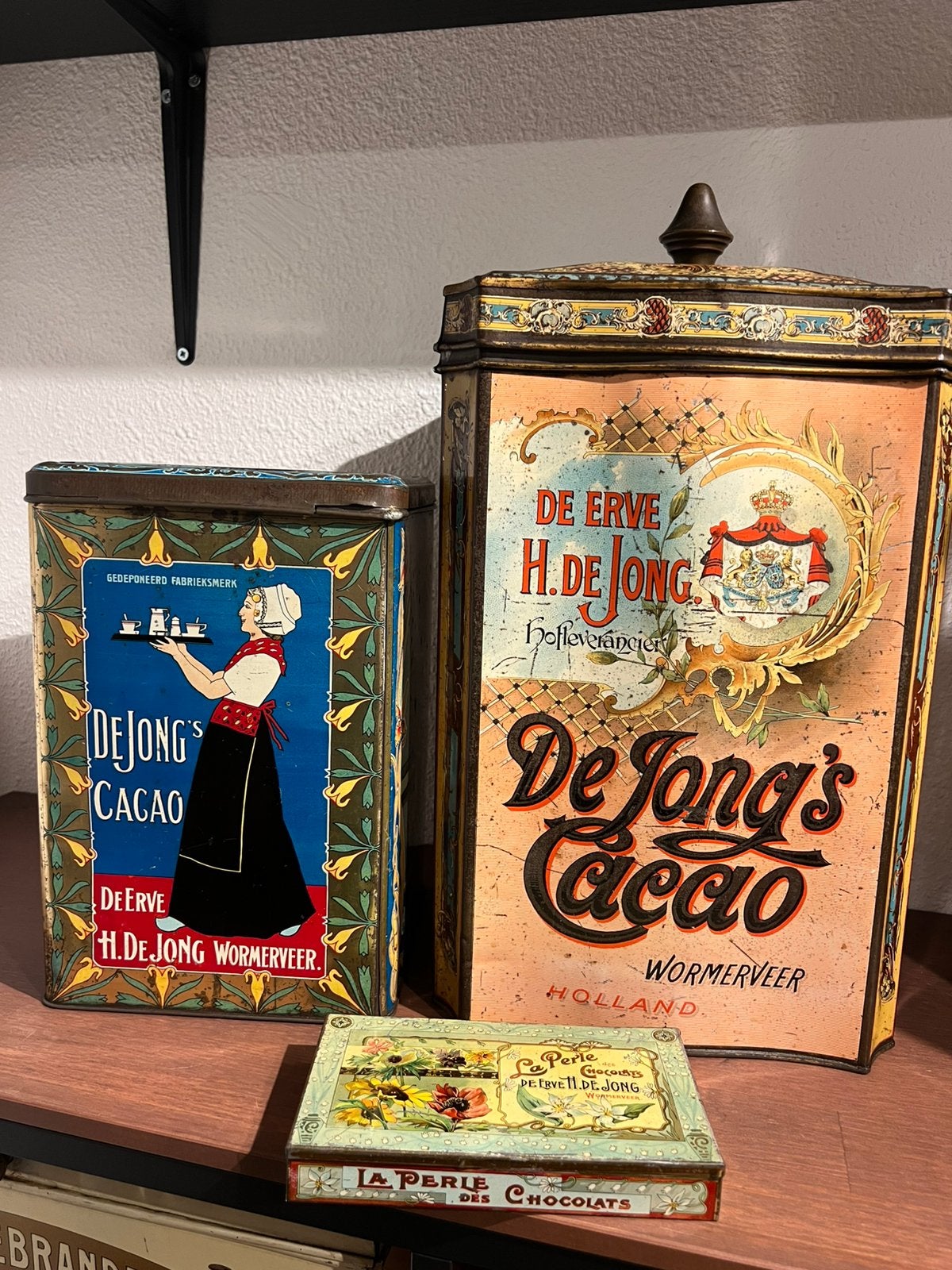 De Jong Wormerveer cacao blikken, Ophalen of Verzenden, Zo goed als nieuw, Overige