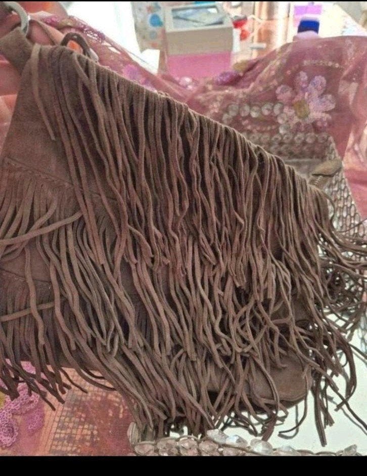 Lederen clutch met franjes van zara! Makeup, kleding, Ophalen of Verzenden, Gebruikt, Overige typen