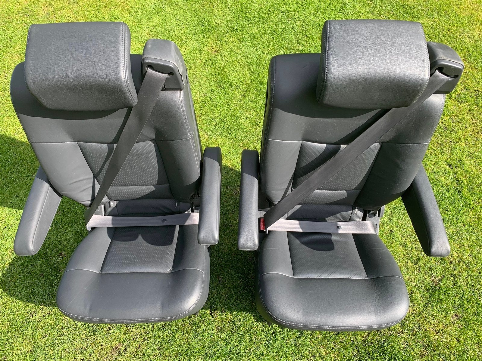 Echt leren stoelen op losse rails met gordel en isofix, Ophalen, Gebruikt, Overige automerken