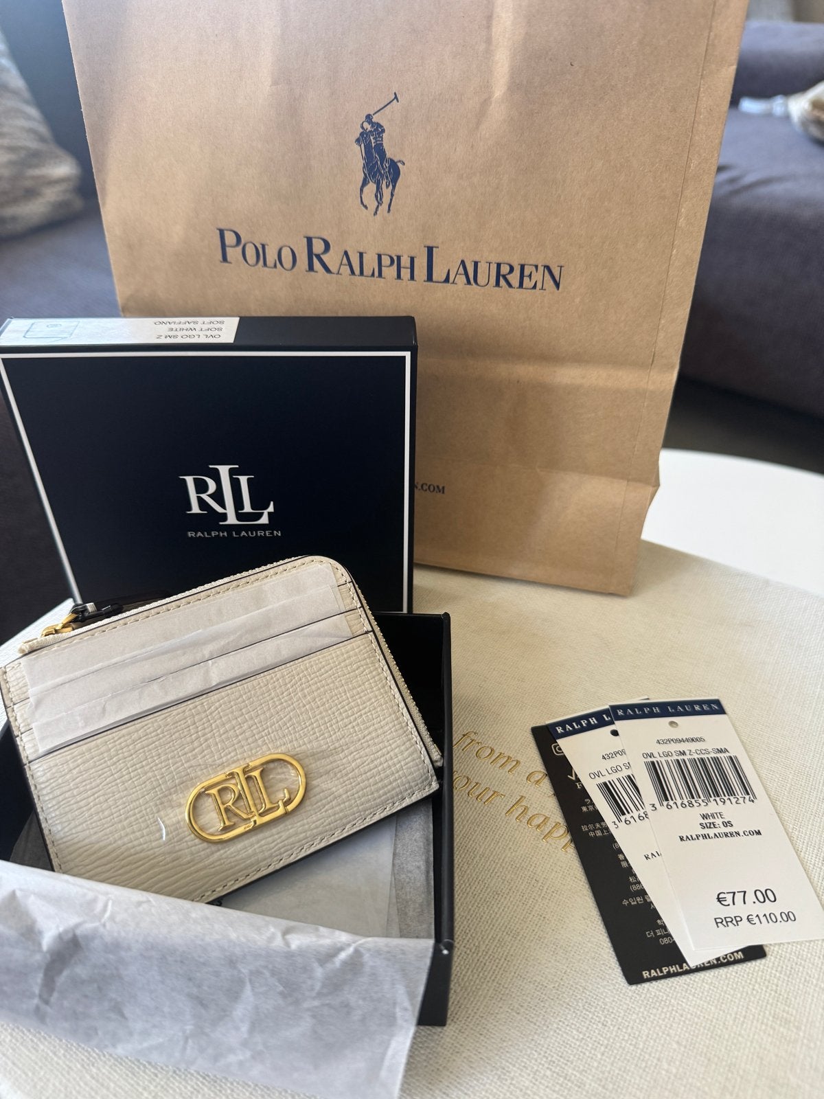 Nieuwe Ralph Lauren pasjeshouder / portemonnee met doos, Sieraden, Tassen en Uiterlijk, Portemonnees, Ophalen of Verzenden, Nieuw