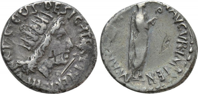 Marcus Antonius Denarius Athene, Ophalen of Verzenden, Duitsland, Zilver