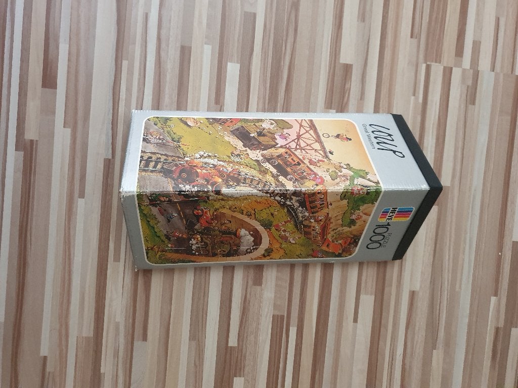 Heye leg puzzle Great Western, Ophalen of Verzenden, 500 t/m 1500 stukjes, Gebruikt, Legpuzzel