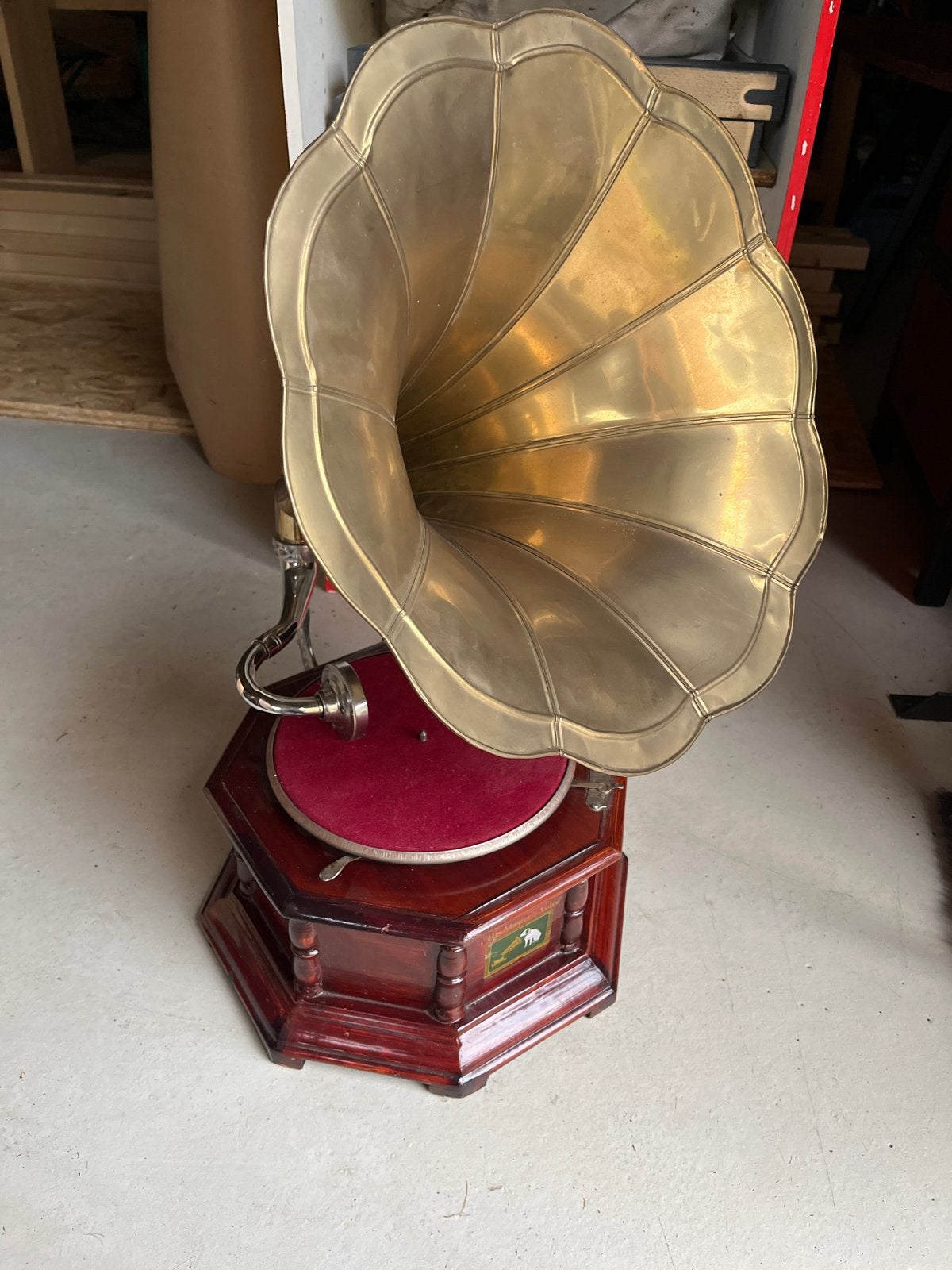 Oude 78 toeren platenspeler - Mechanisch opwindbaar, Audio, Tv en Foto, Platenspelers, Ophalen of Verzenden, Gebruikt, Platenspeler