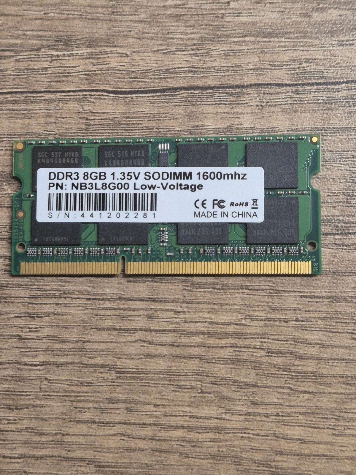 DDR3 8GB 1.35V SODIMM 1600MHz RAM Geheugen, Computers en Software, Ophalen, 8 GB, DDR3, Zo goed als nieuw