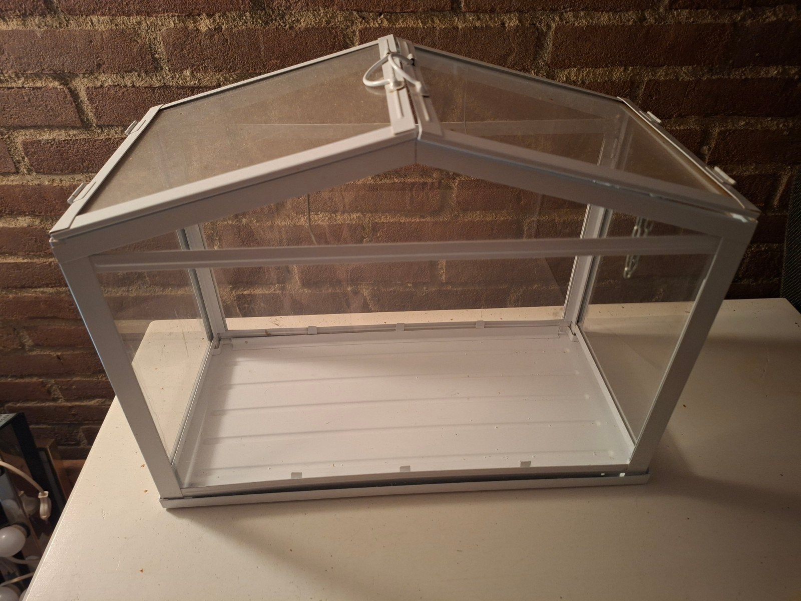 Mini kas 45x22x30 cm - Ideaal voor kleine plantjes, Ophalen of Verzenden, Glas, Aluminium