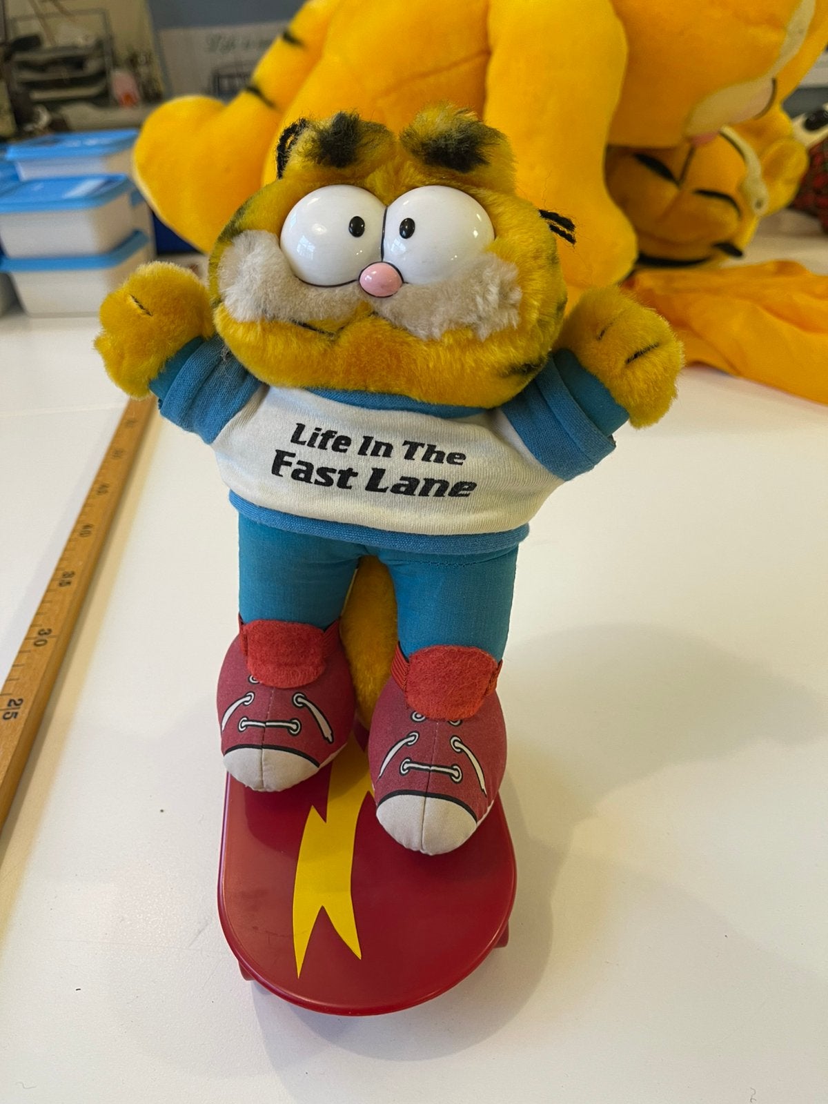 Garfield met skateboard, Kinderen en Baby's, Speelgoed | Knuffels en Pluche, Ophalen of Verzenden, Zo goed als nieuw, Overige typen