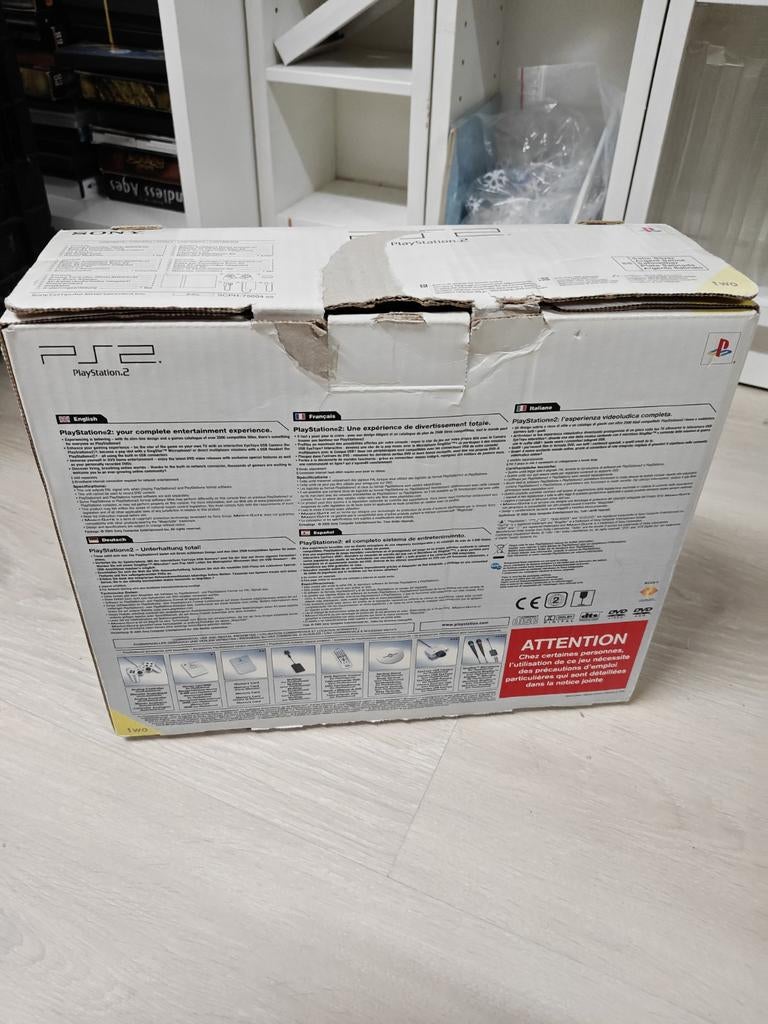 Sony PS2 Slim Zilver CIB, Spelcomputers en Games, Spelcomputers | Sony PlayStation 2, ., Ophalen of Verzenden, Zo goed als nieuw