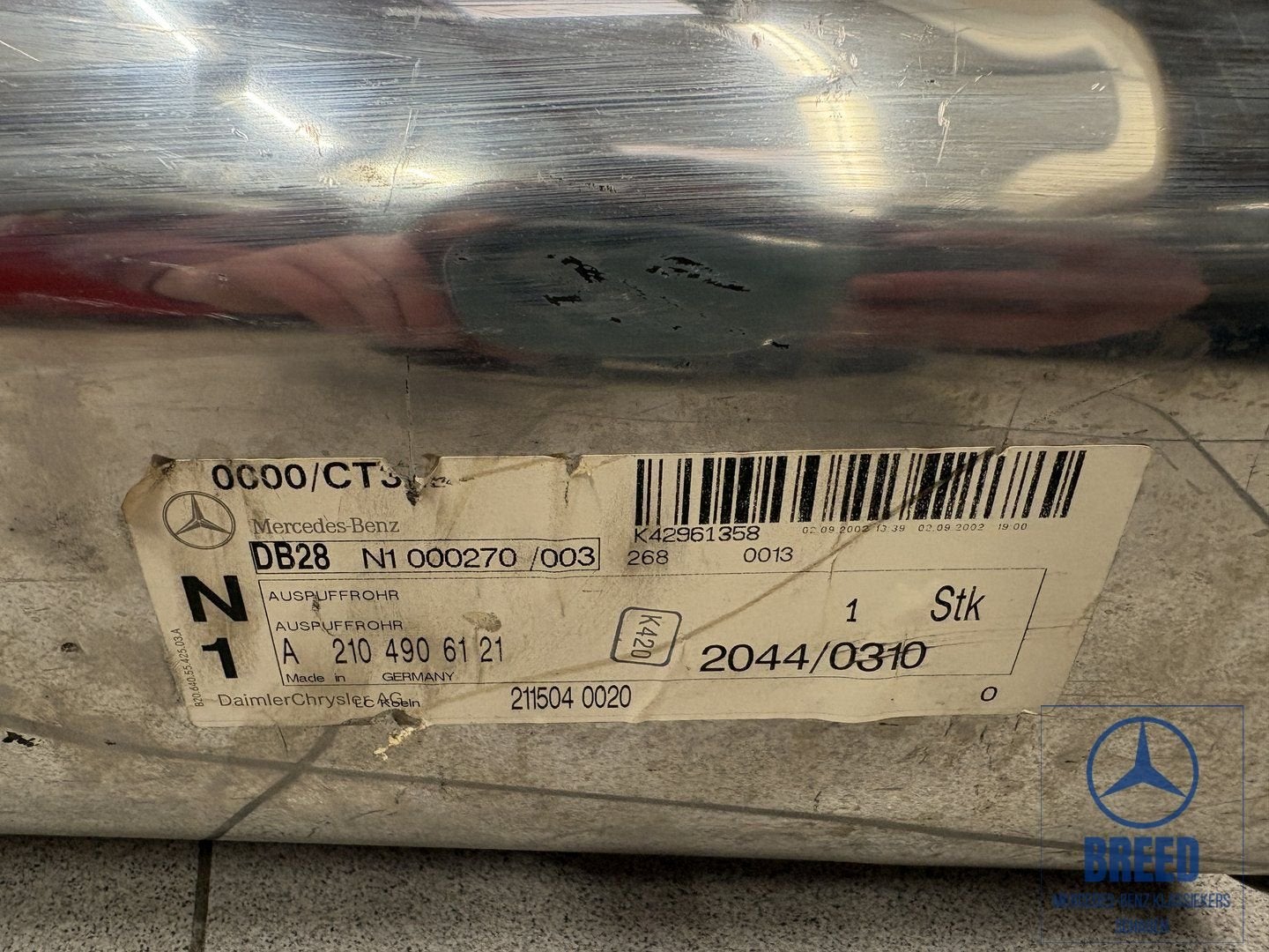 NOS middendemper + einddemper Mercedes-Benz W210 E200 Kompre, Ophalen, -, Nieuw, -