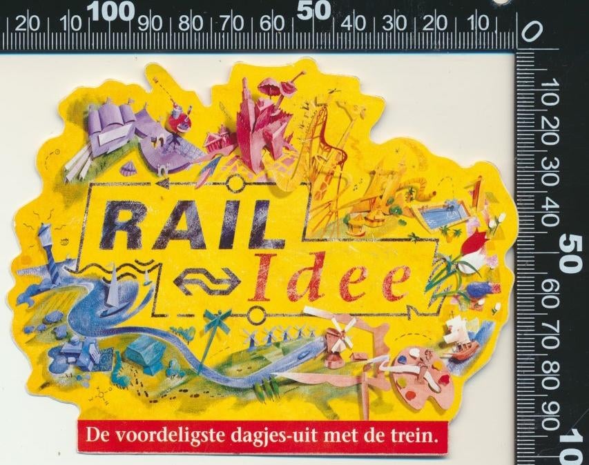 Sticker: NS - Nederlandse Spoorwegen - Rail Idee, Ophalen of Verzenden, Zo goed als nieuw, Bedrijf of Vereniging