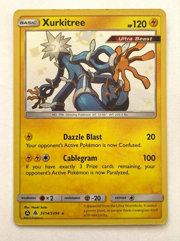 Pokémon Kaart: Xurkitree SV14/SV94 Shiny Vault, Ophalen of Verzenden, Zo goed als nieuw, Losse kaart, Foil