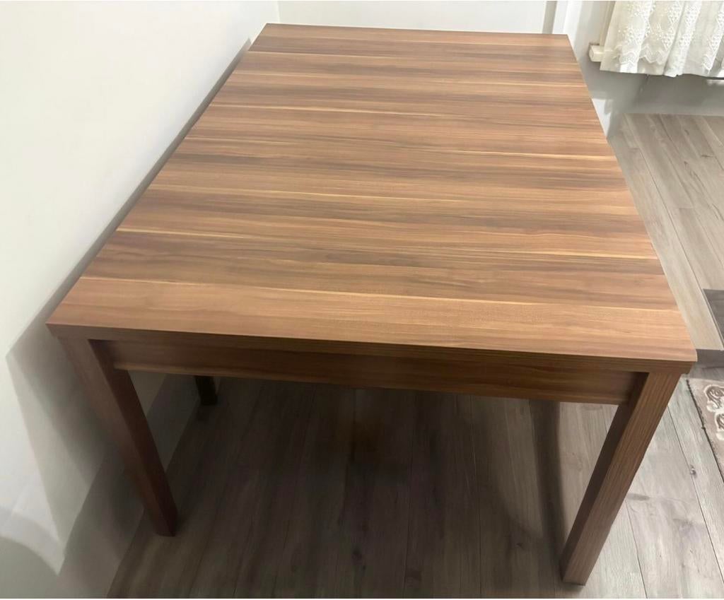 uitschuifbare eettafel, Huis en Inrichting, Tafels | Eettafels, Ophalen, Overige materialen, Minder dan 50 cm, Zo goed als nieuw