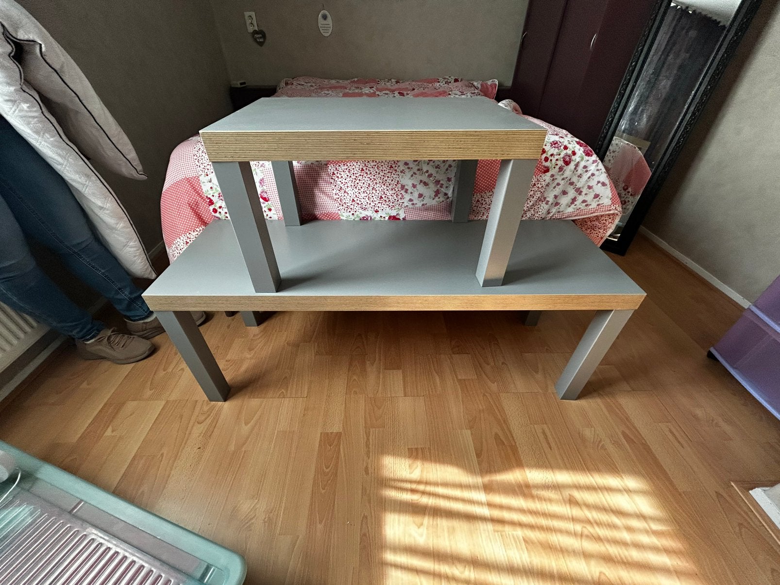 2 bijzet tafels, 50 – 75, 50 tot 100 cm, Zo goed als nieuw, Rechthoekig