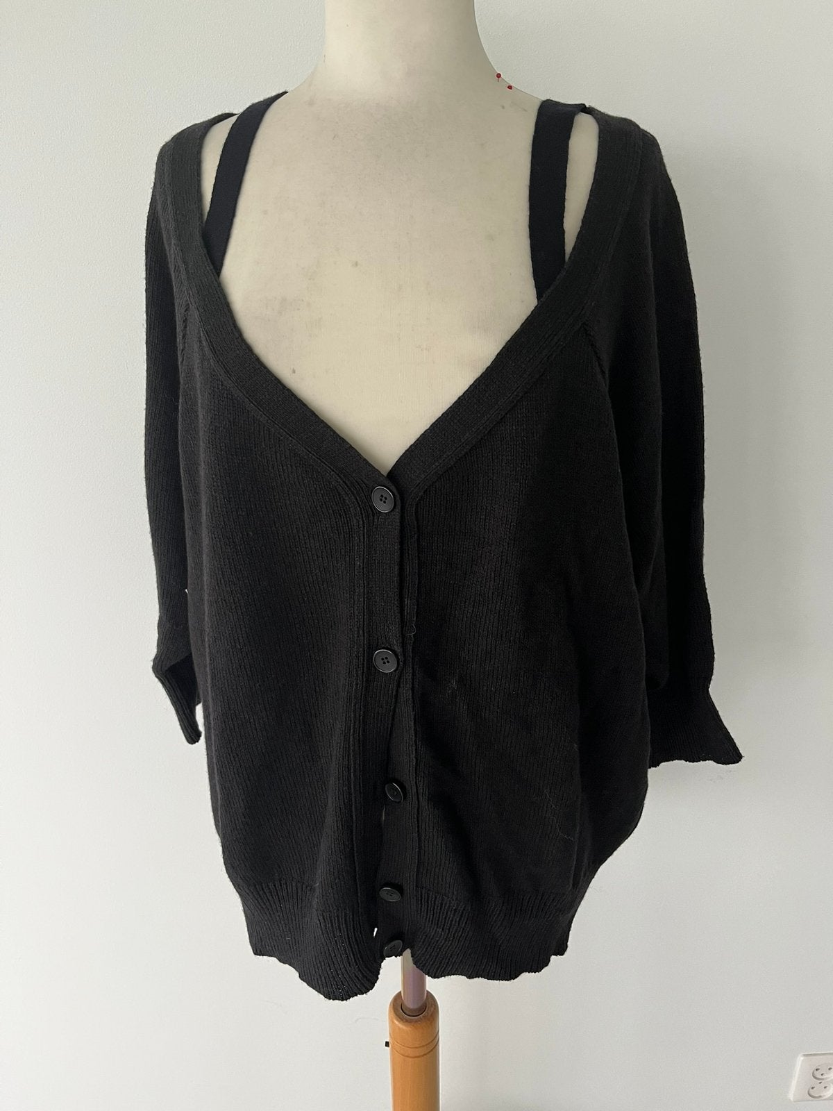 Zwart wollen vest van leeandme maat L, Kleding | Dames, Zwart, Maat 42/44 (L), Leeandome, Nieuw