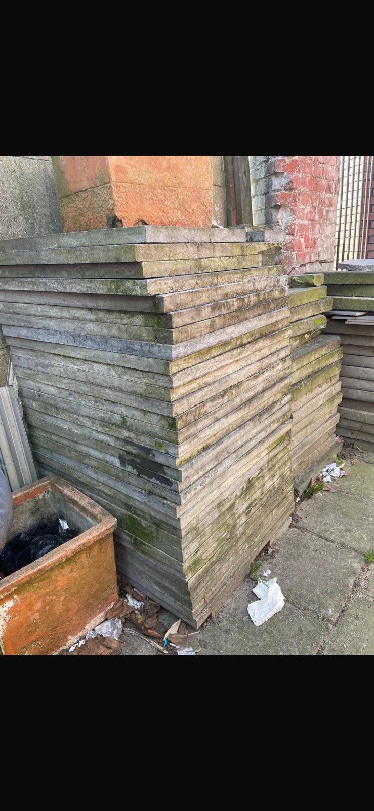 Tuintegels, Ophalen, Gebruikt, 10 m² of meer, Beton
