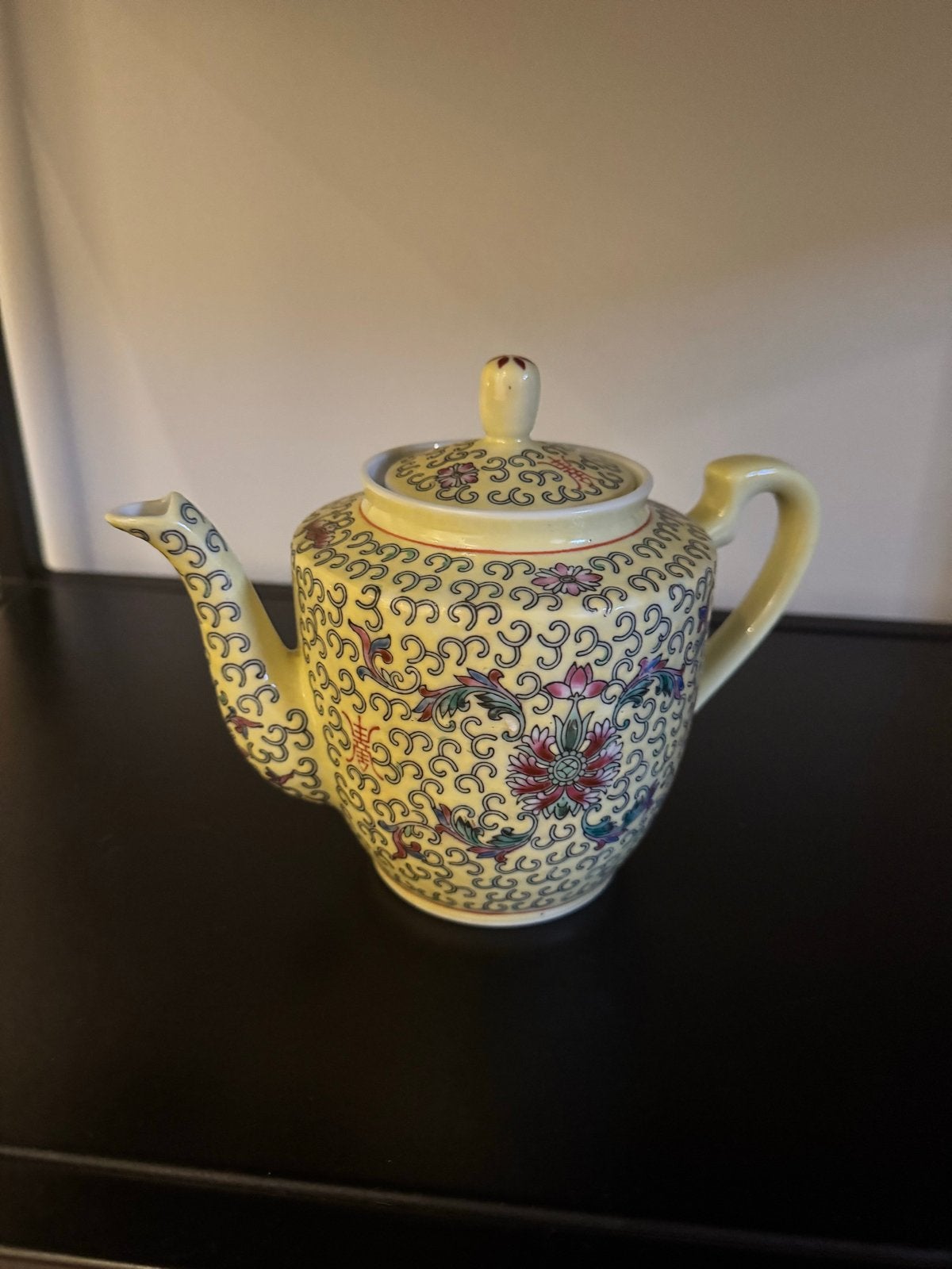 Vintage Chinese theepot, handgeschilderd, Made in China, Ophalen