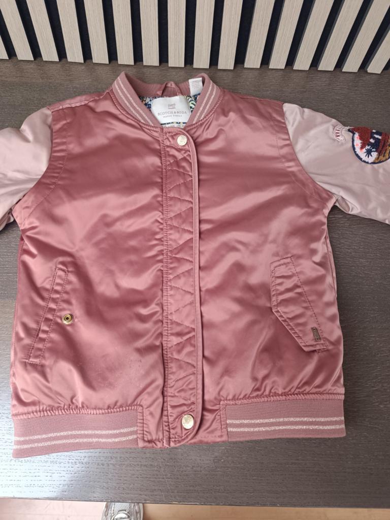 Scotch R'Belle bomberjack maat:140, meisjes jas roze, Gebruikt, Meisje, Ophalen of Verzenden, Scotch R'belle