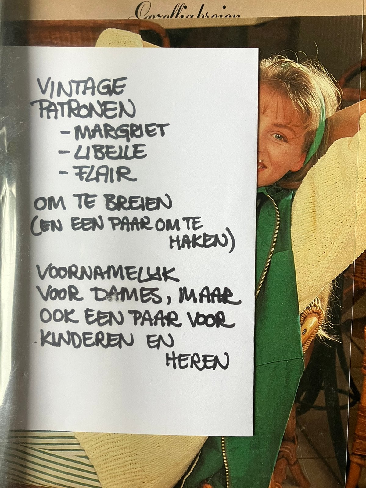 Vintage patronen breien haken, Hobby en Vrije tijd, Breien en Haken, Ophalen of Verzenden, Gebruikt, Breien of Haken, Patroon of Boek