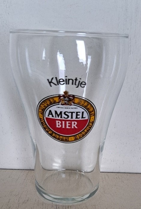 Amstel Bier glas Kleintje met logo 2, Ophalen of Verzenden, Gebruikt, Glas of Glazen, Amstel