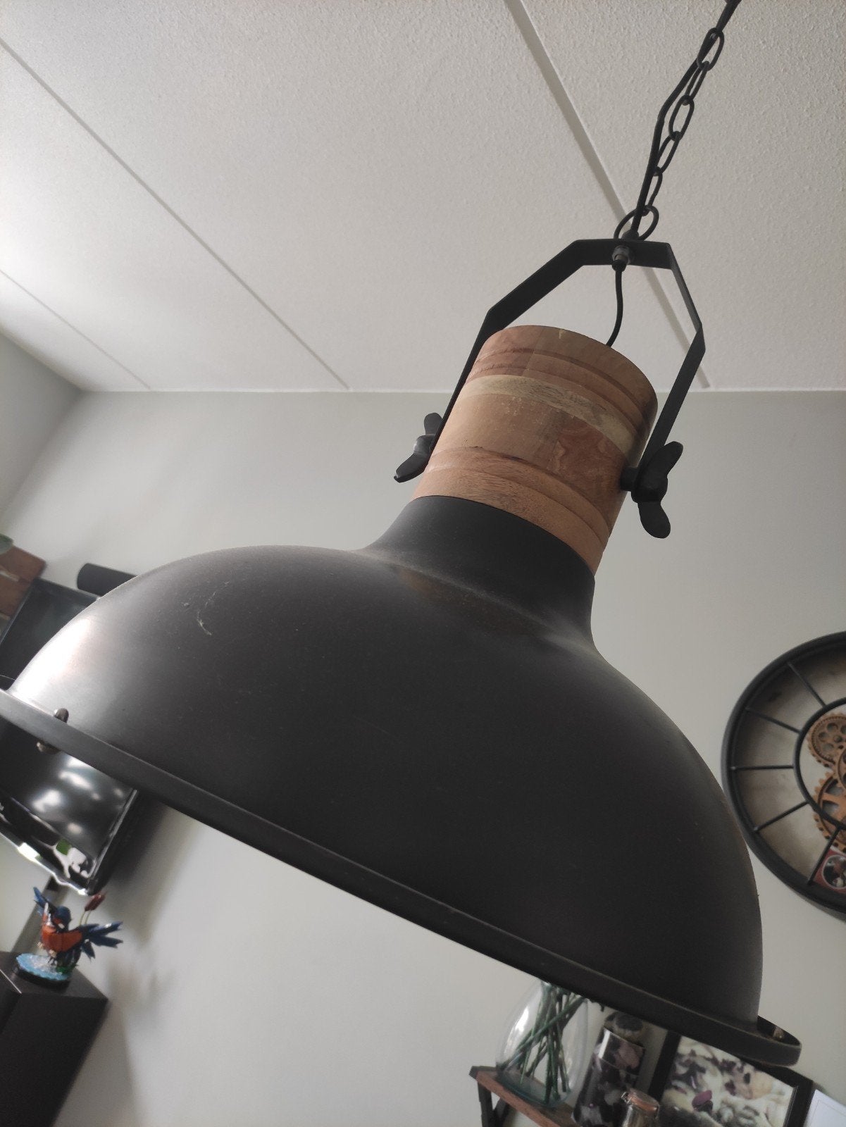 Grote Industriële Scheepslamp, Ophalen, Zo goed als nieuw, Metaal, E27 (groot)