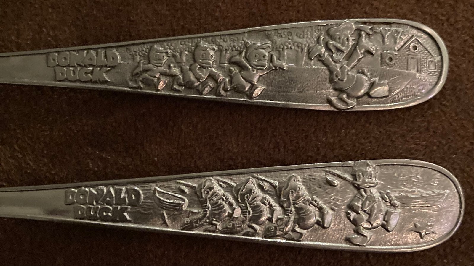 1960 Vintage Donald Duck Vork Lepel Kinderbestek Sola, Antiek en Kunst, Ophalen