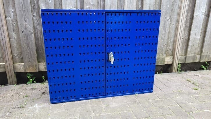 Gereedschap/opbergkast van metaal, Ophalen of Verzenden, Gebruikt